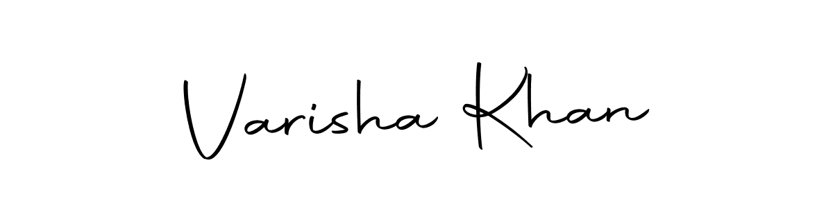 You should practise on your own different ways (Autography-DOLnW) to write your name (Varisha Khan) in signature. don't let someone else do it for you. Varisha Khan signature style 10 images and pictures png