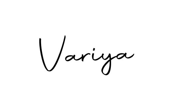 Create a beautiful signature design for name Variya. With this signature (Autography-DOLnW) fonts, you can make a handwritten signature for free. Variya signature style 10 images and pictures png