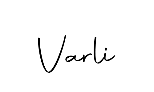 Use a signature maker to create a handwritten signature online. With this signature software, you can design (Autography-DOLnW) your own signature for name Varli. Varli signature style 10 images and pictures png