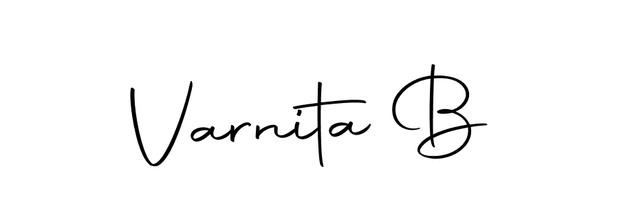 How to make Varnita B signature? Autography-DOLnW is a professional autograph style. Create handwritten signature for Varnita B name. Varnita B signature style 10 images and pictures png