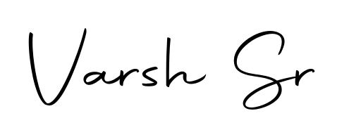 Create an unforgettable impression when signing with Varsh Sr name styled in Autography-DOLnW typography. 100% free online generator. Varsh Sr signature style 10 images and pictures png