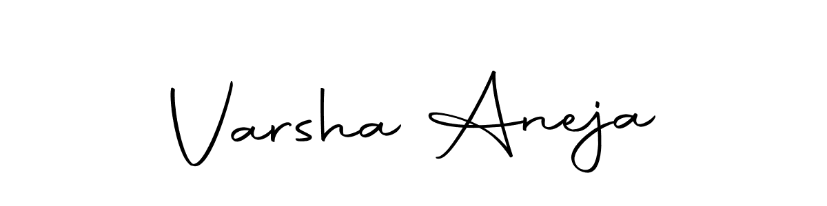 How to make Varsha Aneja name signature. Use Autography-DOLnW style for creating short signs online. This is the latest handwritten sign. Varsha Aneja signature style 10 images and pictures png