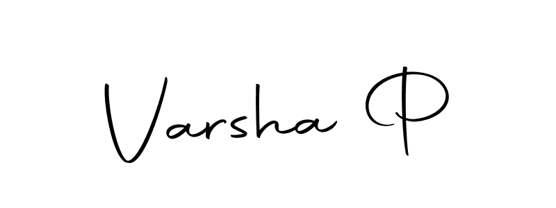 Design your own signature with our free online signature maker. With this signature software, you can create a handwritten (Autography-DOLnW) signature for name Varsha P. Varsha P signature style 10 images and pictures png