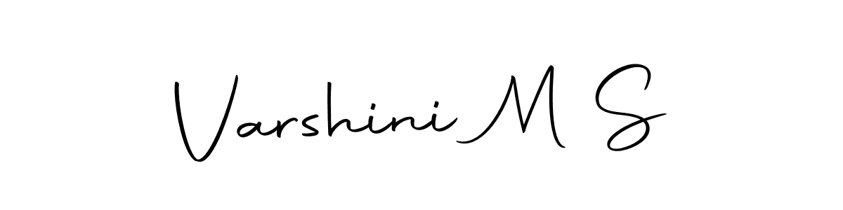 How to make Varshini M S name signature. Use Autography-DOLnW style for creating short signs online. This is the latest handwritten sign. Varshini M S signature style 10 images and pictures png