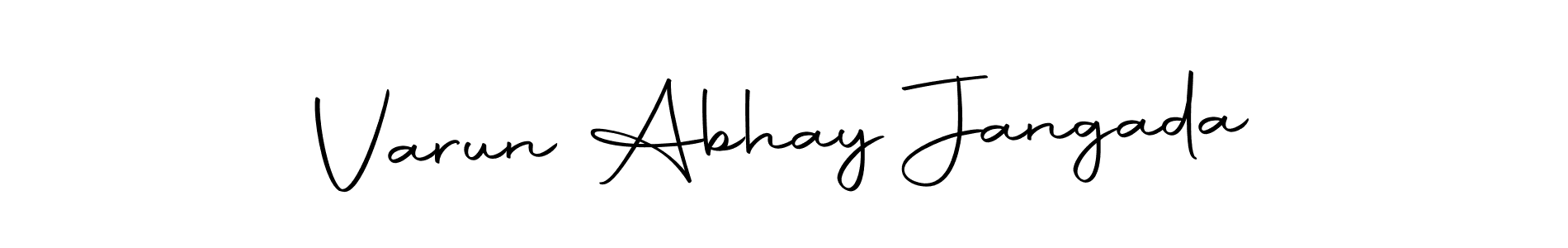 You should practise on your own different ways (Autography-DOLnW) to write your name (Varun Abhay Jangada) in signature. don't let someone else do it for you. Varun Abhay Jangada signature style 10 images and pictures png