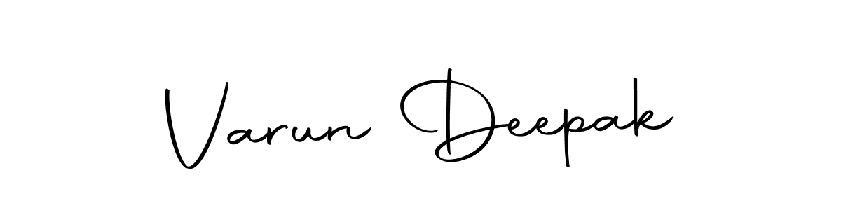 How to make Varun Deepak name signature. Use Autography-DOLnW style for creating short signs online. This is the latest handwritten sign. Varun Deepak signature style 10 images and pictures png