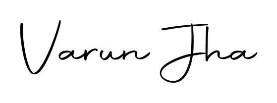 Download transparent PNG signature for name Varun Jha styled with Autography-DOLnW font. Ready to paste directly into PDF and Word agreements. Varun Jha signature style 10 images and pictures png