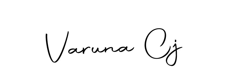 Varuna Cj stylish signature style. Best Handwritten Sign (Autography-DOLnW) for my name. Handwritten Signature Collection Ideas for my name Varuna Cj. Varuna Cj signature style 10 images and pictures png