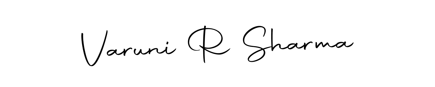The best way (Autography-DOLnW) to make a short signature is to pick only two or three words in your name. The name Varuni R Sharma include a total of six letters. For converting this name. Varuni R Sharma signature style 10 images and pictures png