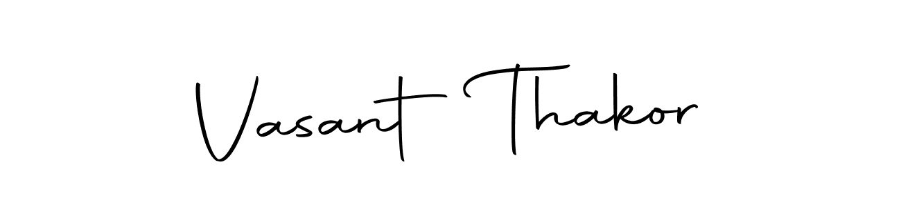 How to make Vasant Thakor name signature. Use Autography-DOLnW style for creating short signs online. This is the latest handwritten sign. Vasant Thakor signature style 10 images and pictures png