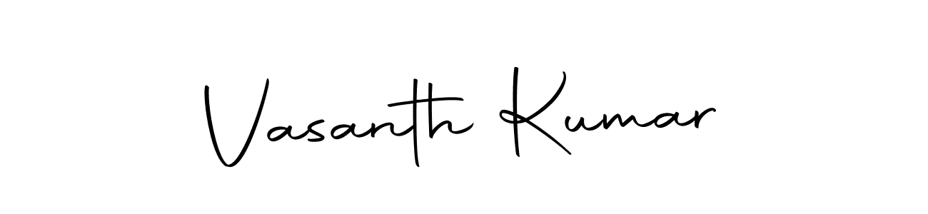 How to make Vasanth Kumar name signature. Use Autography-DOLnW style for creating short signs online. This is the latest handwritten sign. Vasanth Kumar signature style 10 images and pictures png