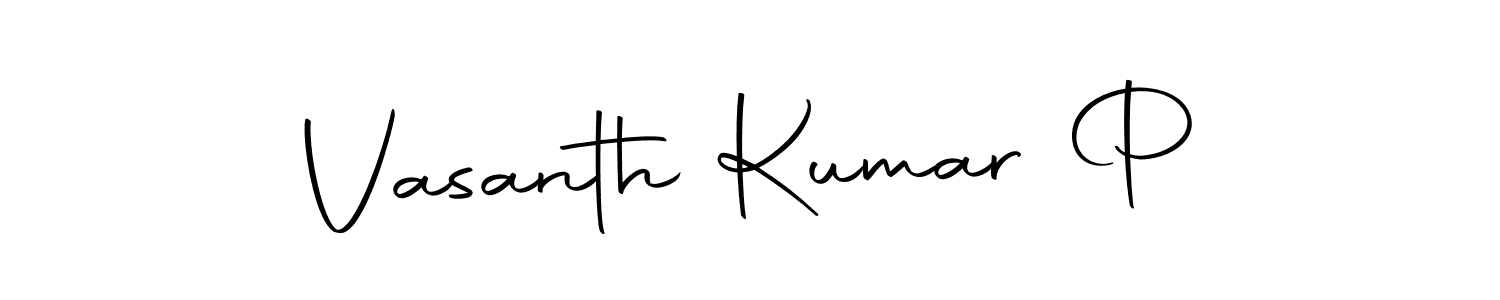 Make a beautiful signature design for name Vasanth Kumar P. Use this online signature maker to create a handwritten signature for free. Vasanth Kumar P signature style 10 images and pictures png