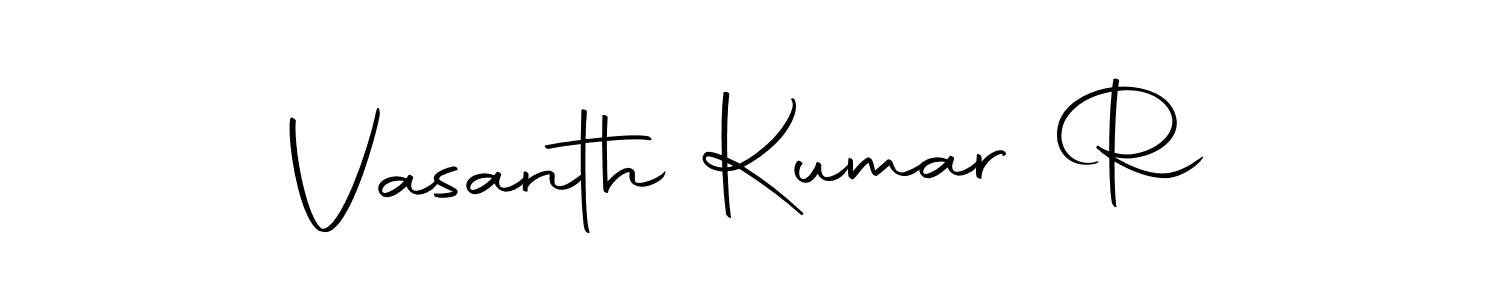 Use a signature maker to create a handwritten signature online. With this signature software, you can design (Autography-DOLnW) your own signature for name Vasanth Kumar R. Vasanth Kumar R signature style 10 images and pictures png