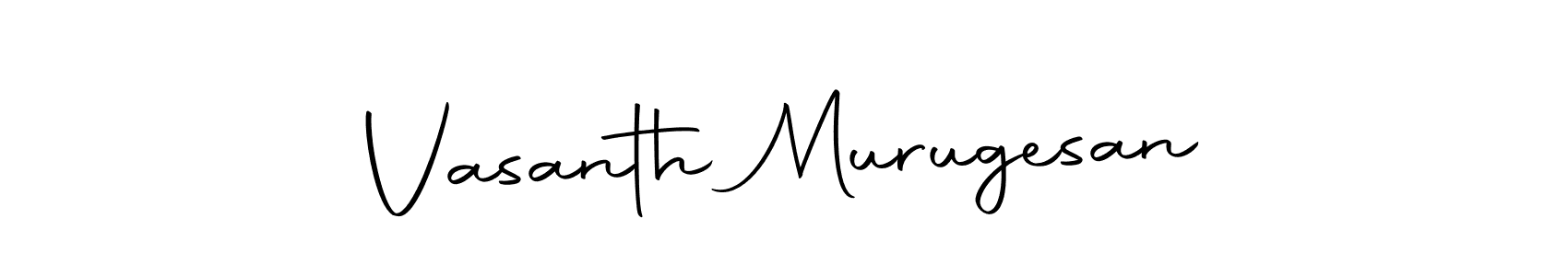 How to make Vasanth Murugesan name signature. Use Autography-DOLnW style for creating short signs online. This is the latest handwritten sign. Vasanth Murugesan signature style 10 images and pictures png