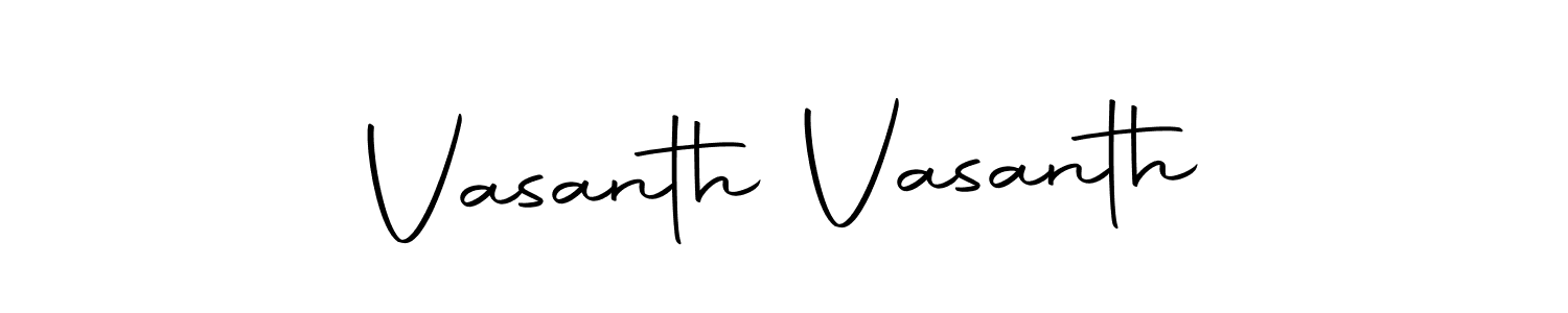 How to make Vasanth Vasanth name signature. Use Autography-DOLnW style for creating short signs online. This is the latest handwritten sign. Vasanth Vasanth signature style 10 images and pictures png