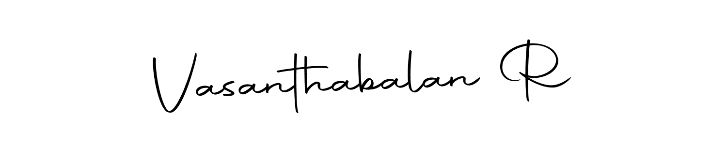 Make a beautiful signature design for name Vasanthabalan R. With this signature (Autography-DOLnW) style, you can create a handwritten signature for free. Vasanthabalan R signature style 10 images and pictures png