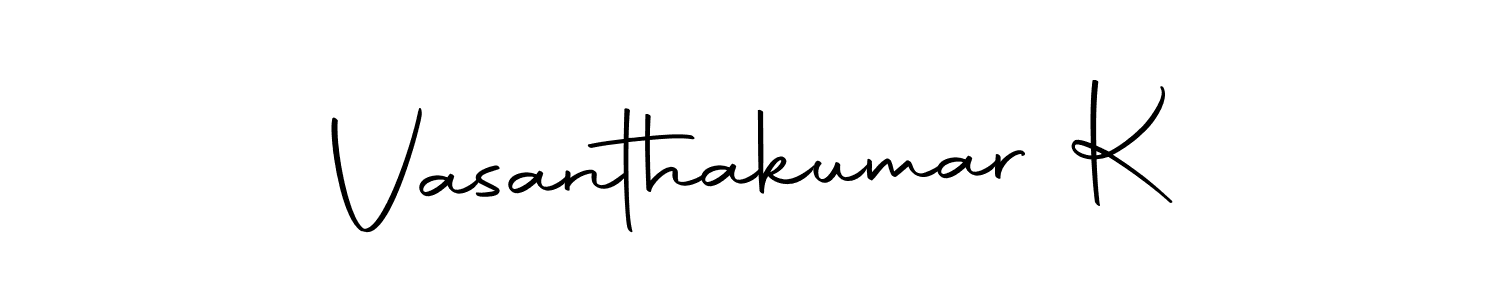 Design your own signature with our free online signature maker. With this signature software, you can create a handwritten (Autography-DOLnW) signature for name Vasanthakumar K. Vasanthakumar K signature style 10 images and pictures png