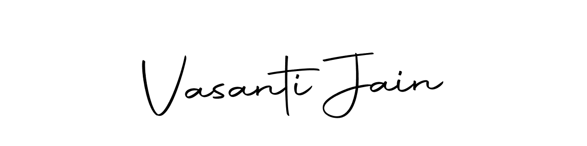 How to make Vasanti Jain name signature. Use Autography-DOLnW style for creating short signs online. This is the latest handwritten sign. Vasanti Jain signature style 10 images and pictures png