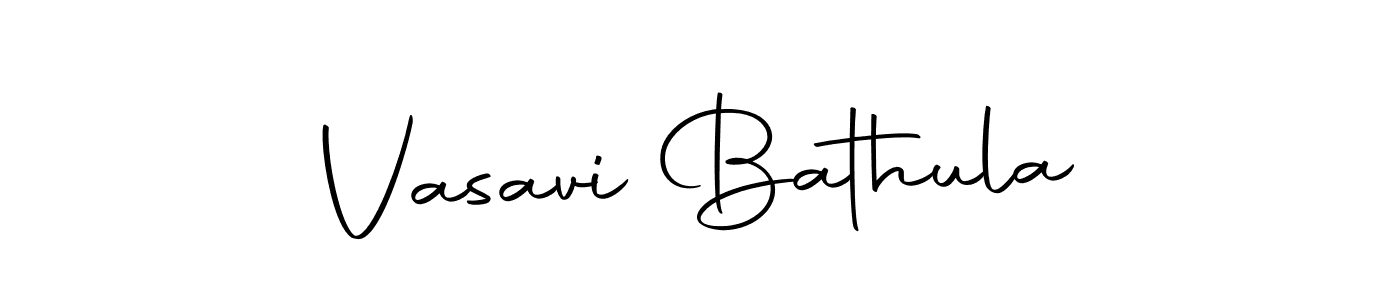 Create a beautiful signature design for name Vasavi Bathula. With this signature (Autography-DOLnW) fonts, you can make a handwritten signature for free. Vasavi Bathula signature style 10 images and pictures png