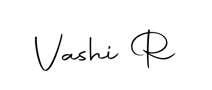 How to make Vashi R name signature. Use Autography-DOLnW style for creating short signs online. This is the latest handwritten sign. Vashi R signature style 10 images and pictures png