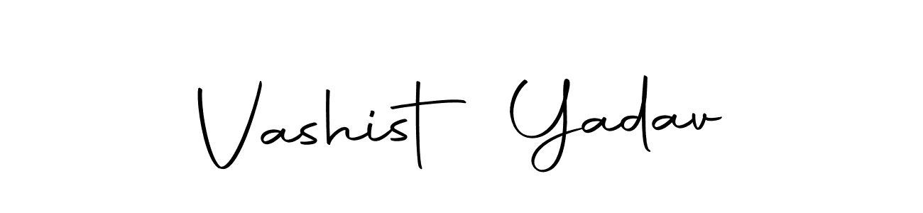 The best way (Autography-DOLnW) to make a short signature is to pick only two or three words in your name. The name Vashist Yadav include a total of six letters. For converting this name. Vashist Yadav signature style 10 images and pictures png
