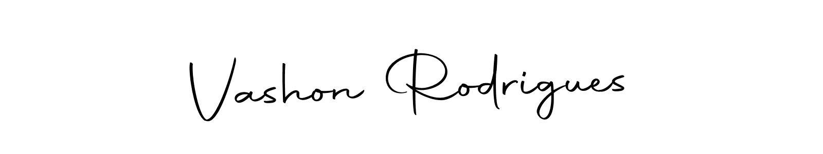 Create a beautiful signature design for name Vashon Rodrigues. With this signature (Autography-DOLnW) fonts, you can make a handwritten signature for free. Vashon Rodrigues signature style 10 images and pictures png