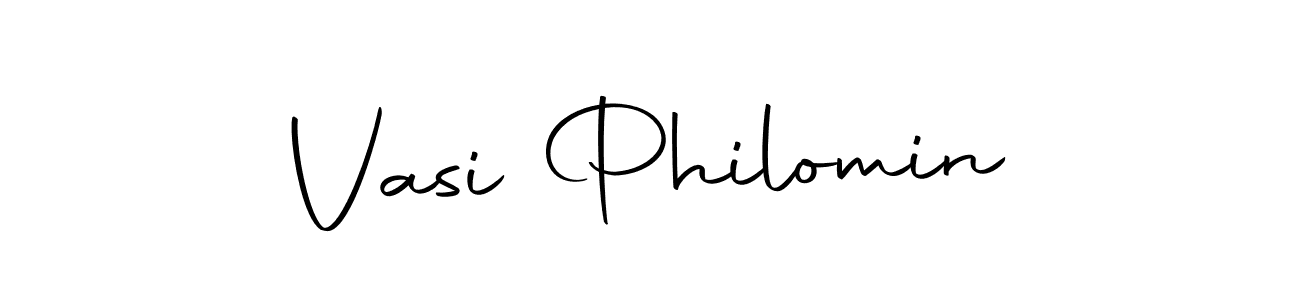Create a beautiful signature design for name Vasi Philomin. With this signature (Autography-DOLnW) fonts, you can make a handwritten signature for free. Vasi Philomin signature style 10 images and pictures png