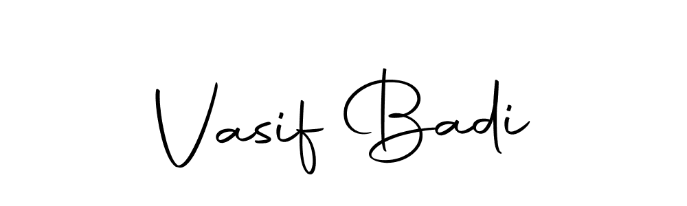 How to make Vasif Badi signature? Autography-DOLnW is a professional autograph style. Create handwritten signature for Vasif Badi name. Vasif Badi signature style 10 images and pictures png