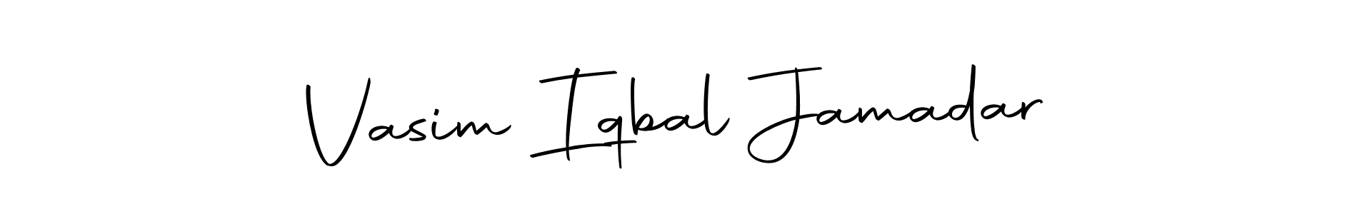 This is the best signature style for the Vasim Iqbal Jamadar name. Also you like these signature font (Autography-DOLnW). Mix name signature. Vasim Iqbal Jamadar signature style 10 images and pictures png