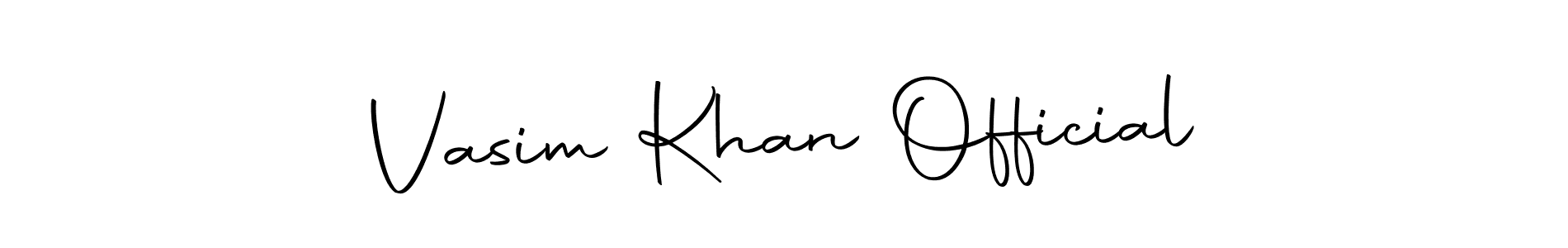 Create a beautiful signature design for name Vasim Khan Official. With this signature (Autography-DOLnW) fonts, you can make a handwritten signature for free. Vasim Khan Official signature style 10 images and pictures png