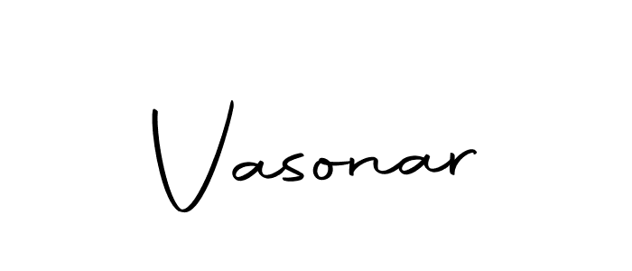 How to make Vasonar name signature. Use Autography-DOLnW style for creating short signs online. This is the latest handwritten sign. Vasonar signature style 10 images and pictures png