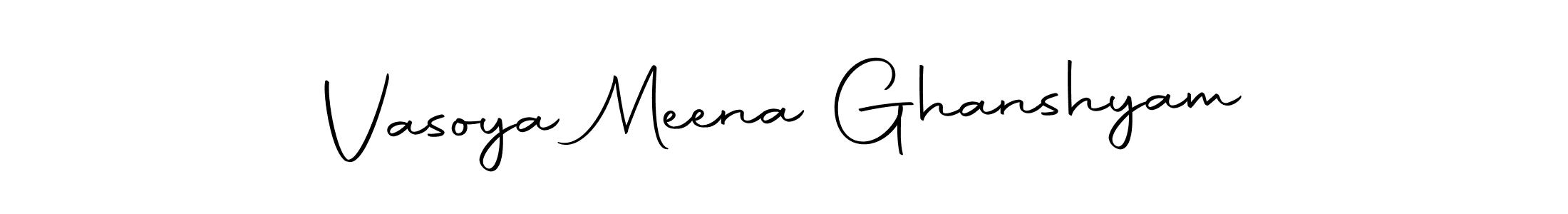 Once you've used our free online signature maker to create your best signature Autography-DOLnW style, it's time to enjoy all of the benefits that Vasoya Meena Ghanshyam name signing documents. Vasoya Meena Ghanshyam signature style 10 images and pictures png