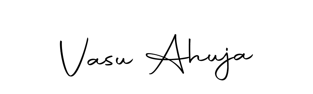 Here are the top 10 professional signature styles for the name Vasu Ahuja. These are the best autograph styles you can use for your name. Vasu Ahuja signature style 10 images and pictures png