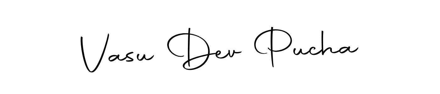 Create a beautiful signature design for name Vasu Dev Pucha. With this signature (Autography-DOLnW) fonts, you can make a handwritten signature for free. Vasu Dev Pucha signature style 10 images and pictures png