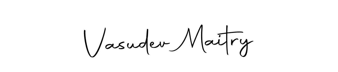 How to make Vasudev Maitry name signature. Use Autography-DOLnW style for creating short signs online. This is the latest handwritten sign. Vasudev Maitry signature style 10 images and pictures png