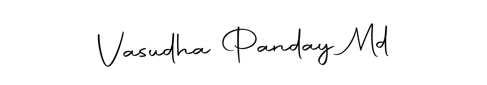 Use a signature maker to create a handwritten signature online. With this signature software, you can design (Autography-DOLnW) your own signature for name Vasudha Panday Md. Vasudha Panday Md signature style 10 images and pictures png