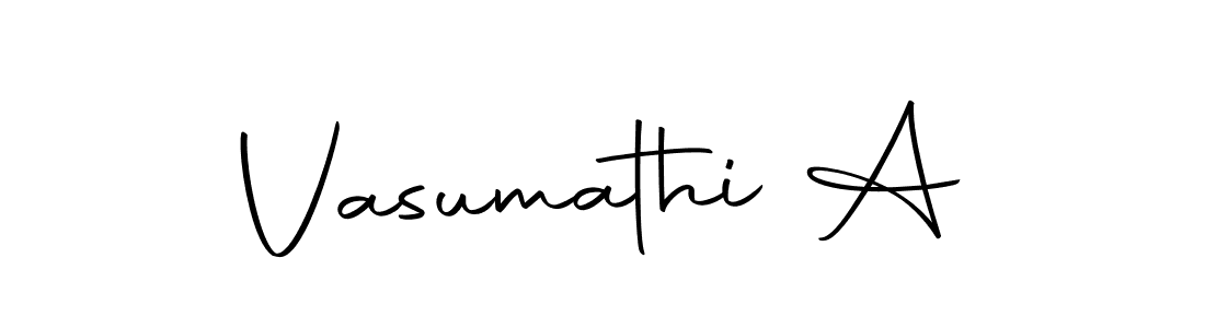 Make a beautiful signature design for name Vasumathi A. Use this online signature maker to create a handwritten signature for free. Vasumathi A signature style 10 images and pictures png