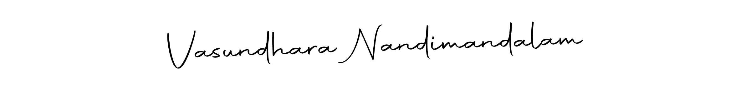 Make a short Vasundhara Nandimandalam signature style. Manage your documents anywhere anytime using Autography-DOLnW. Create and add eSignatures, submit forms, share and send files easily. Vasundhara Nandimandalam signature style 10 images and pictures png