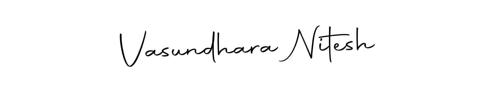 Make a beautiful signature design for name Vasundhara Nitesh. Use this online signature maker to create a handwritten signature for free. Vasundhara Nitesh signature style 10 images and pictures png