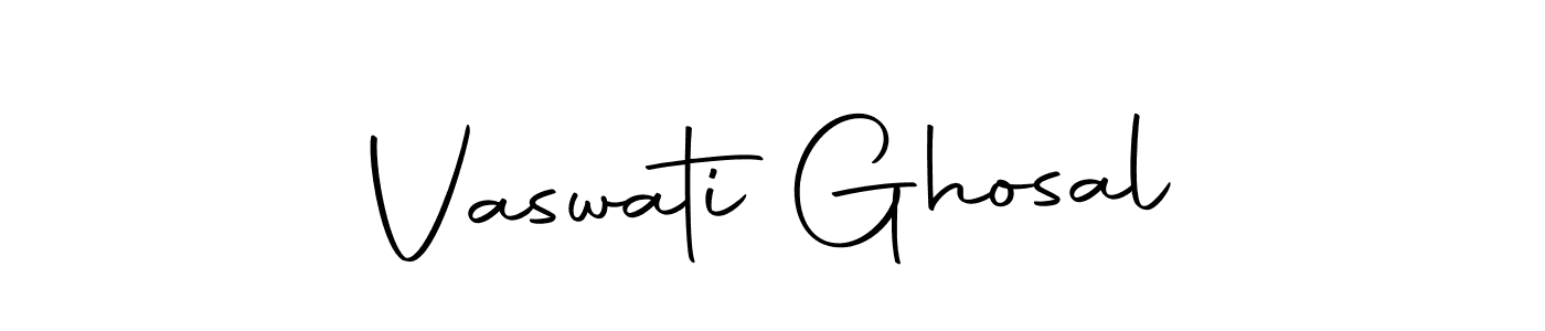 The best way (Autography-DOLnW) to make a short signature is to pick only two or three words in your name. The name Vaswati Ghosal include a total of six letters. For converting this name. Vaswati Ghosal signature style 10 images and pictures png