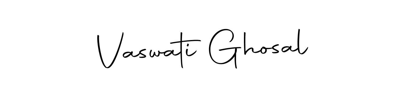 The best way (Autography-DOLnW) to make a short signature is to pick only two or three words in your name. The name Vaswati Ghosal include a total of six letters. For converting this name. Vaswati Ghosal signature style 10 images and pictures png