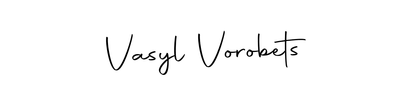 Vasyl Vorobets stylish signature style. Best Handwritten Sign (Autography-DOLnW) for my name. Handwritten Signature Collection Ideas for my name Vasyl Vorobets. Vasyl Vorobets signature style 10 images and pictures png