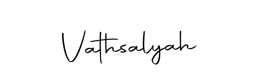 Create a beautiful signature design for name Vathsalyah. With this signature (Autography-DOLnW) fonts, you can make a handwritten signature for free. Vathsalyah signature style 10 images and pictures png