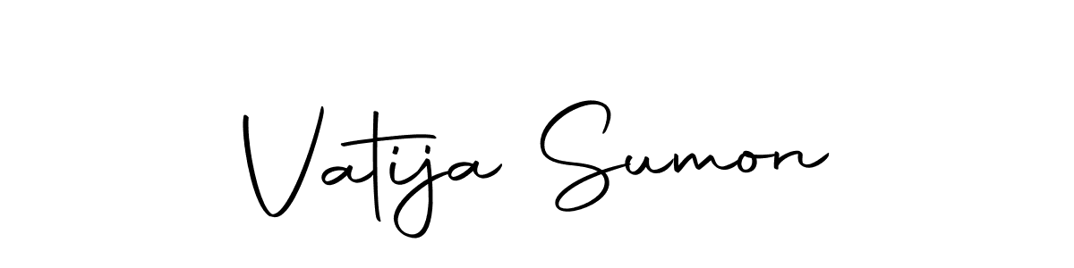 How to make Vatija Sumon name signature. Use Autography-DOLnW style for creating short signs online. This is the latest handwritten sign. Vatija Sumon signature style 10 images and pictures png
