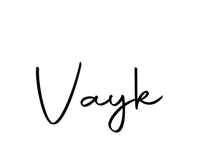 Design your own signature with our free online signature maker. With this signature software, you can create a handwritten (Autography-DOLnW) signature for name Vayk. Vayk signature style 10 images and pictures png