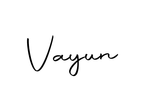 Create a beautiful signature design for name Vayun. With this signature (Autography-DOLnW) fonts, you can make a handwritten signature for free. Vayun signature style 10 images and pictures png