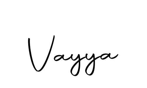 Design your own signature with our free online signature maker. With this signature software, you can create a handwritten (Autography-DOLnW) signature for name Vayya. Vayya signature style 10 images and pictures png