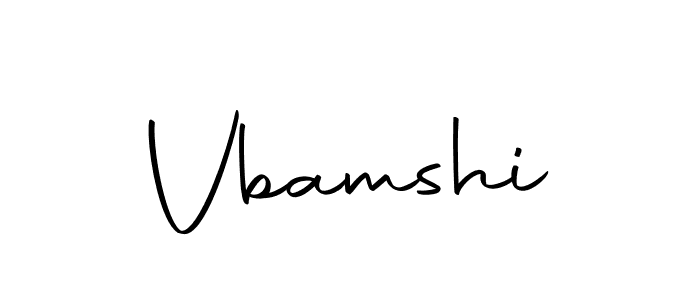 Design your own signature with our free online signature maker. With this signature software, you can create a handwritten (Autography-DOLnW) signature for name Vbamshi. Vbamshi signature style 10 images and pictures png