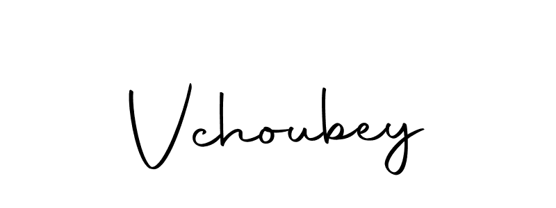 Design your own signature with our free online signature maker. With this signature software, you can create a handwritten (Autography-DOLnW) signature for name Vchoubey. Vchoubey signature style 10 images and pictures png