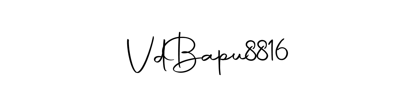 The best way (Autography-DOLnW) to make a short signature is to pick only two or three words in your name. The name Vd  Bapu  8816 include a total of six letters. For converting this name. Vd  Bapu  8816 signature style 10 images and pictures png